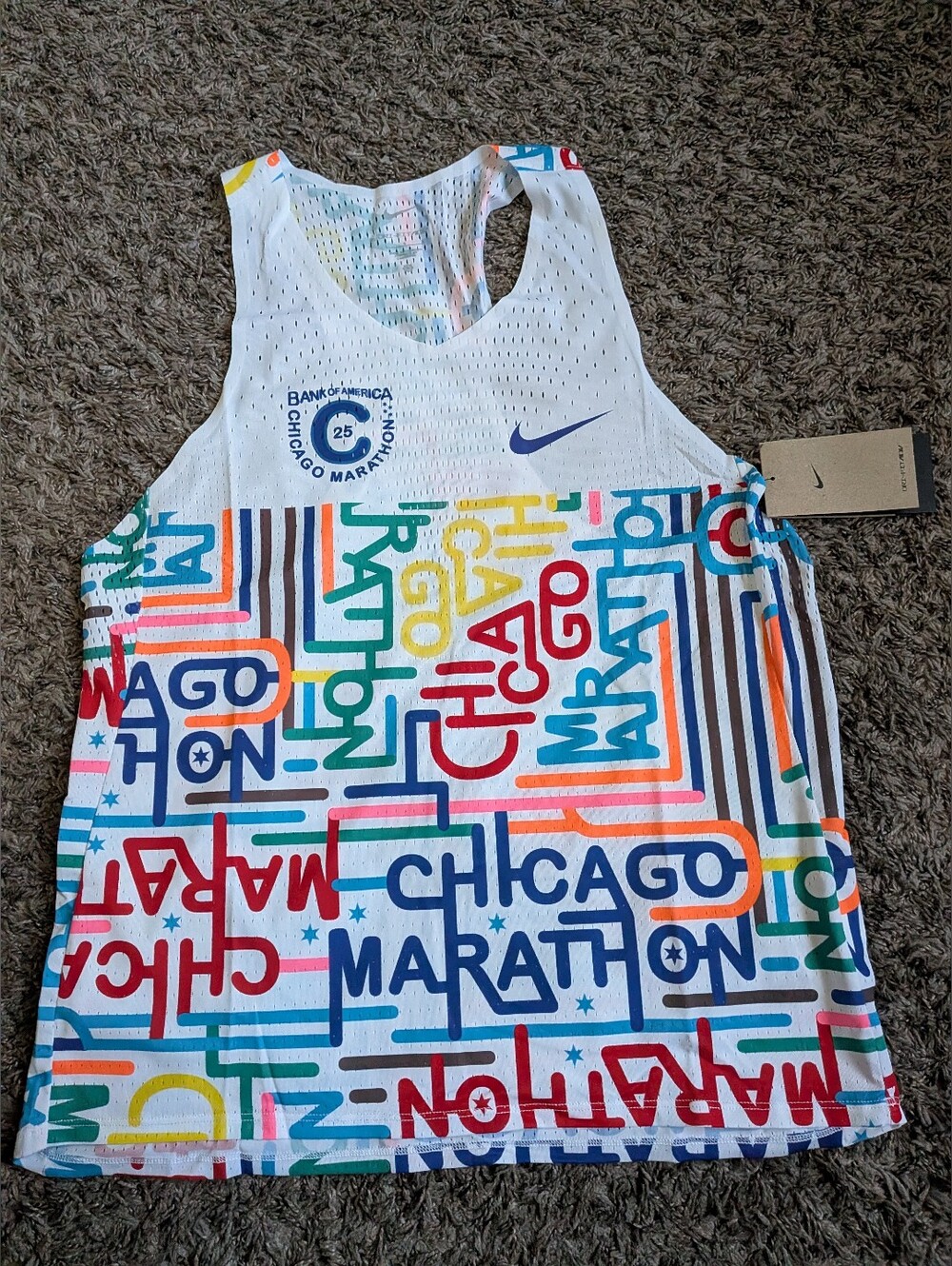 NWT Nike Dri-Fit ADV 2025 Chicago Marathon Athletic Slim Fit Tank Top Men's L